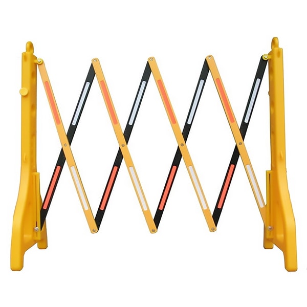 Plastic Accordion Barrier Yellow Foldable Pop-Up Barrier