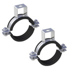 Plate Clamp (60 diameter) Signboard Plate Mounting Clamp (2 Pcs)