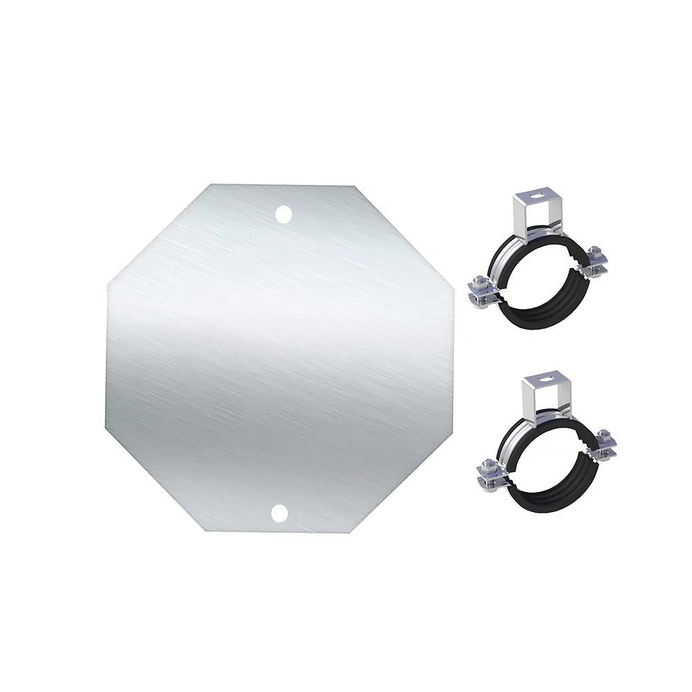 Plate Clamp (60 diameter) Signboard Plate Mounting Clamp (2 Pcs)