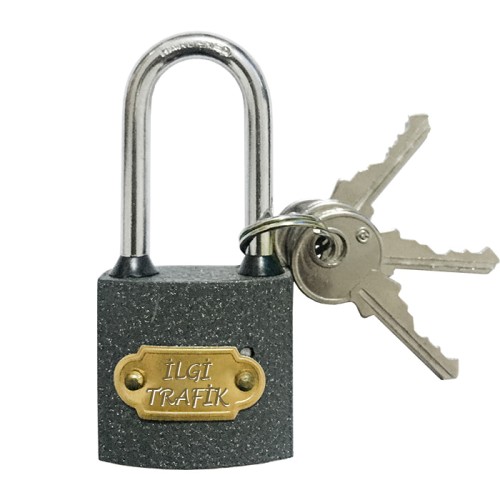 Padlock Gray Long Padlock Barrier Lock 32mm