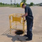 Manhole Protection Barrier - Secure Underground Manhole Entrance Cage