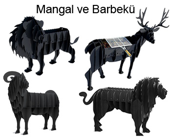 barbecue barbecue models, barbecue prices, barbecue model with decorative animal figures, bear, deer, ram, bull barbecue types, garden barbecue, balcony barbecue production