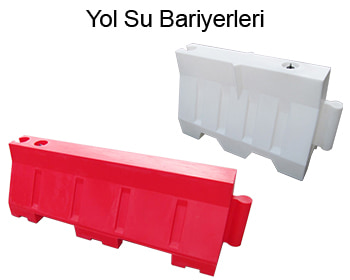 Water barrier production and manufacturing, plastic road barrier, roadside barrier, road barrier systems, red and white water barrier price, road barrier prices, ilgi traffic systems.