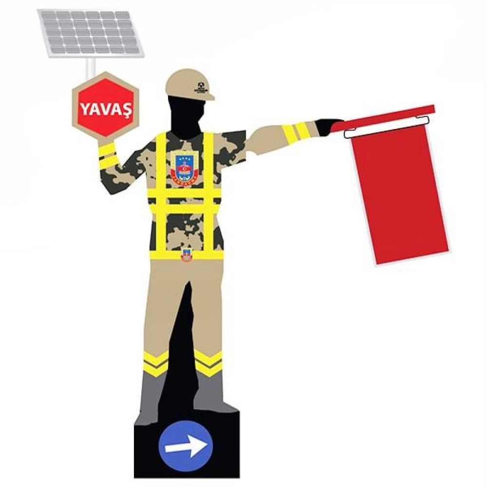 Flag Waving Robot Gendarmerie Control Robot