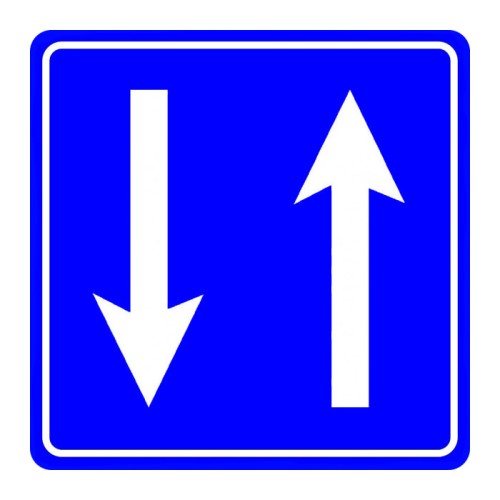 Two Way Road Sign Traffic Information Sign B-52a