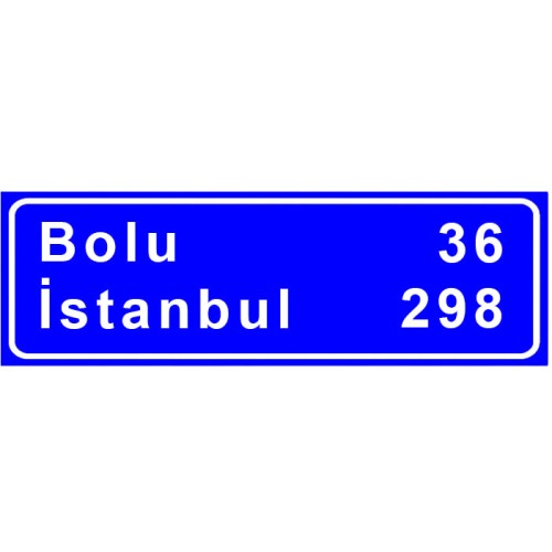 Distance Sign, Traffic Information Sign, B-13b