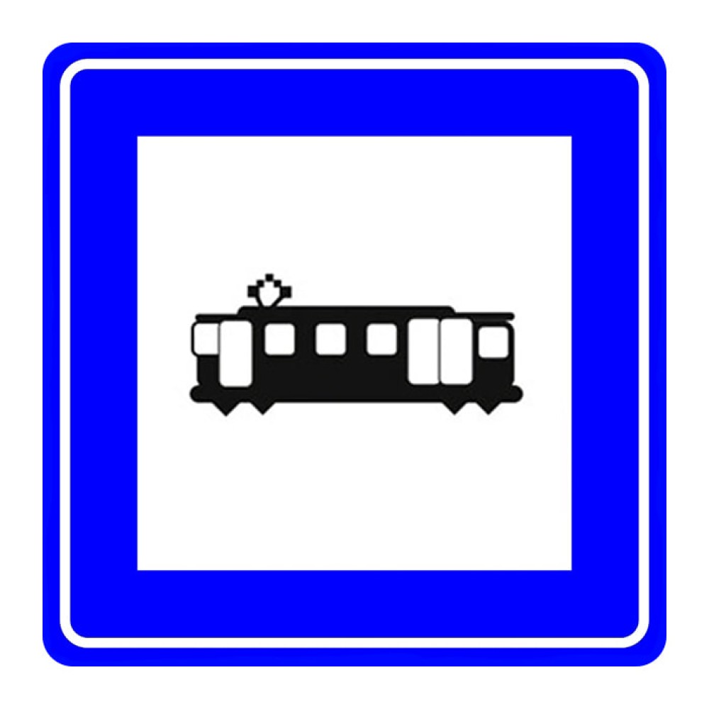 Tram Stop Sign Traffic Information Sign B-59