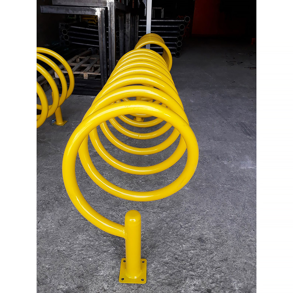 Bicycle Parking Place Yellow Bicycle Parking Bar 10 pcs 150x50x70 cm