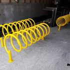 Bicycle Parking Place Yellow Bicycle Parking Bar 10 pcs 150x50x70 cm