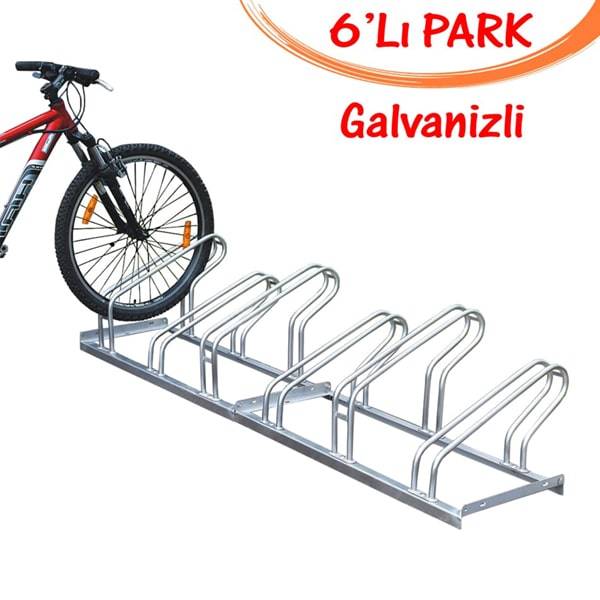 Bicycle Parking Place Bicycle Parking Bar Galvanized 6 pcs 40x240 cm