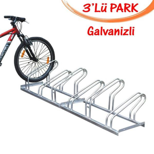 Bicycle Parking Place Bicycle Parking Bar Galvanized 3 pcs 40x120 cm