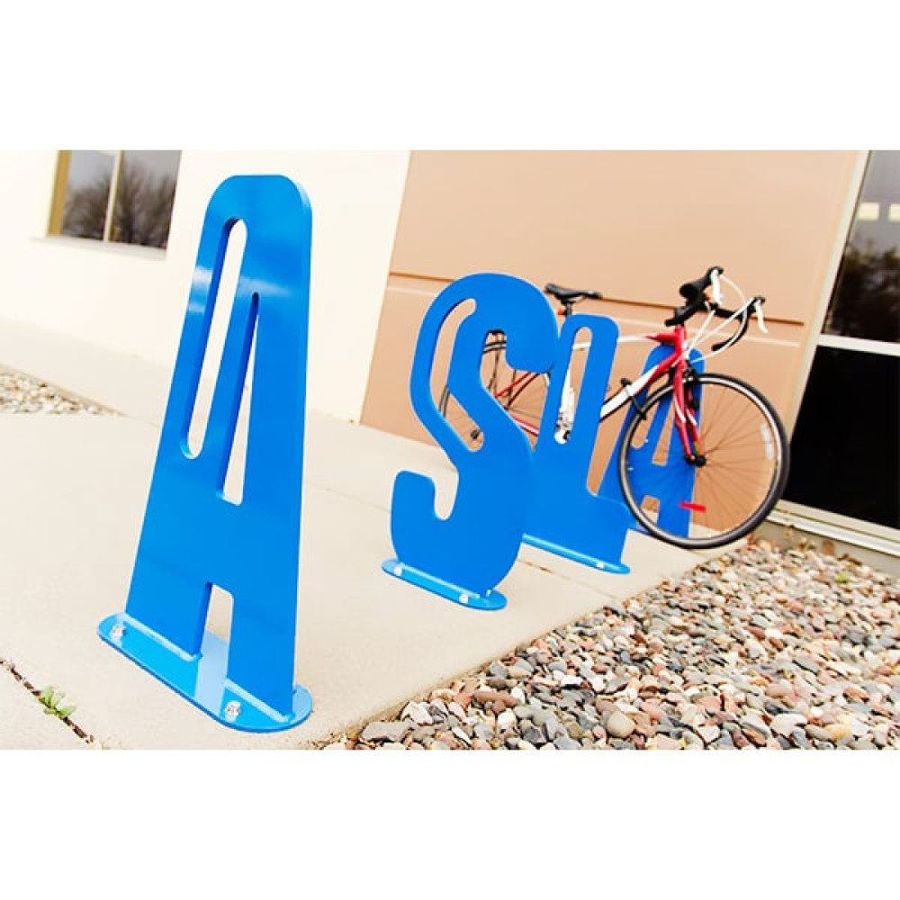 Bicycle Parking Lot Bicycle Parking Bar Double Sided Parking Area with Letter 2