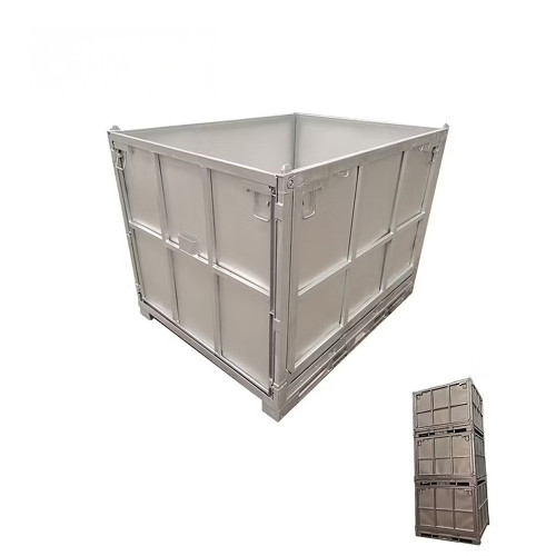 Foldable Steel Pallet Heavy Duty Pallet Transport Pallet 146x115x109 cm