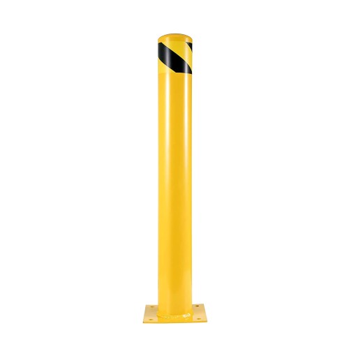 Metal Pontoon Parking Barrier Fixed Iron Bollard 76mm 100 cm