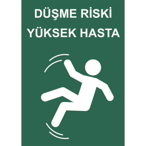 High Risk of Falling Patient Sign Board Signboard Sign (Green) YD12