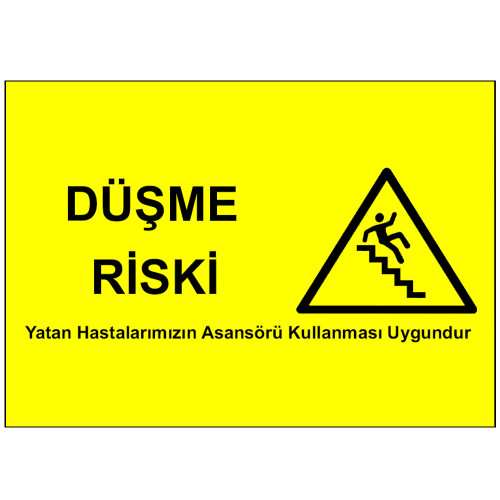 Fall Risk Signboard It is Suitable for Our Inpatients to Use the Elevator Signboard Sign (Yellow) YD13