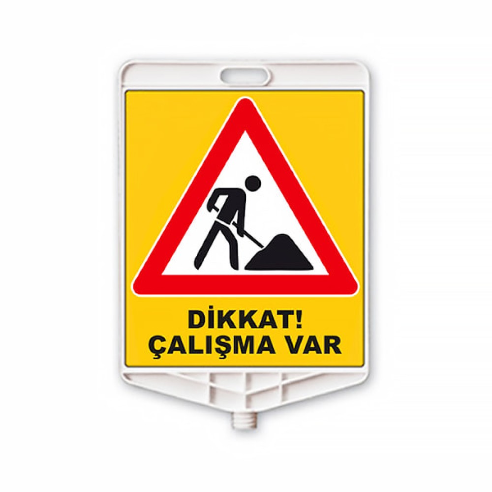 Rectangular Plastic Warning Traffic Sign