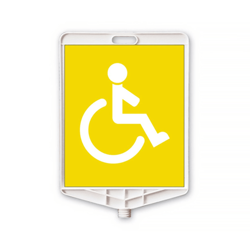 Rectangle Plastic Disabled Parking Lot Sign