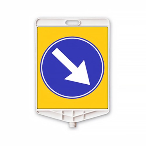 Rectangular Plastic Right Drive Traffic Sign