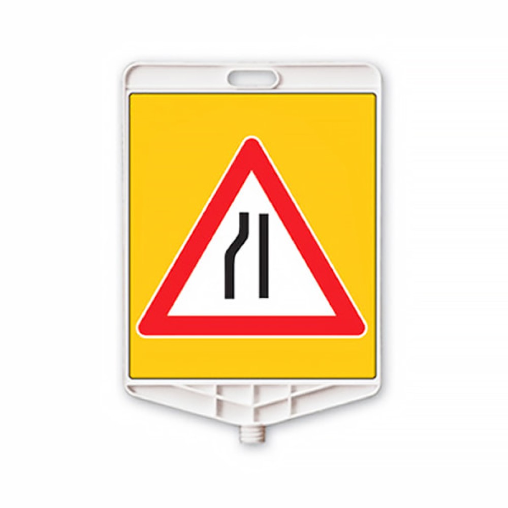 Rectangular Plastic Left Tapered Coating Road Traffic Sign