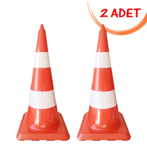 Traffic Road Pontoon Plastic Flexible Cone 75 cm (2 Pieces)