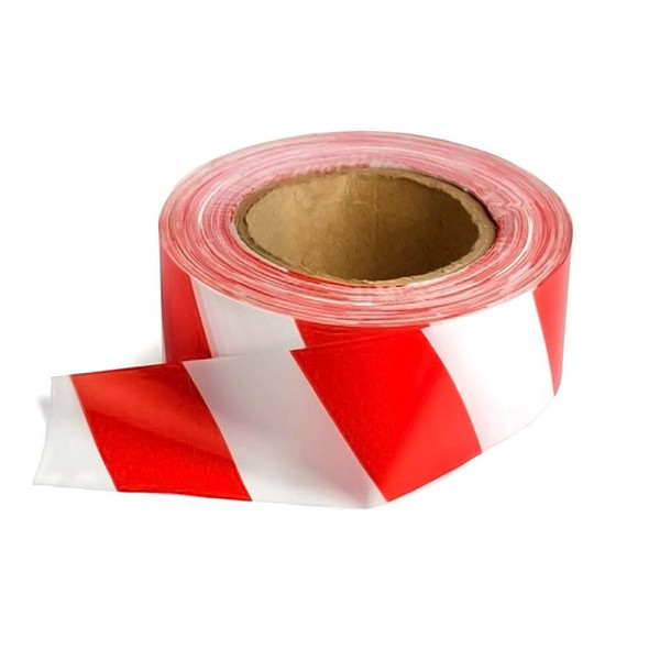 Safety Strip Tape Red White 500 m Warning Tape Safety Strip