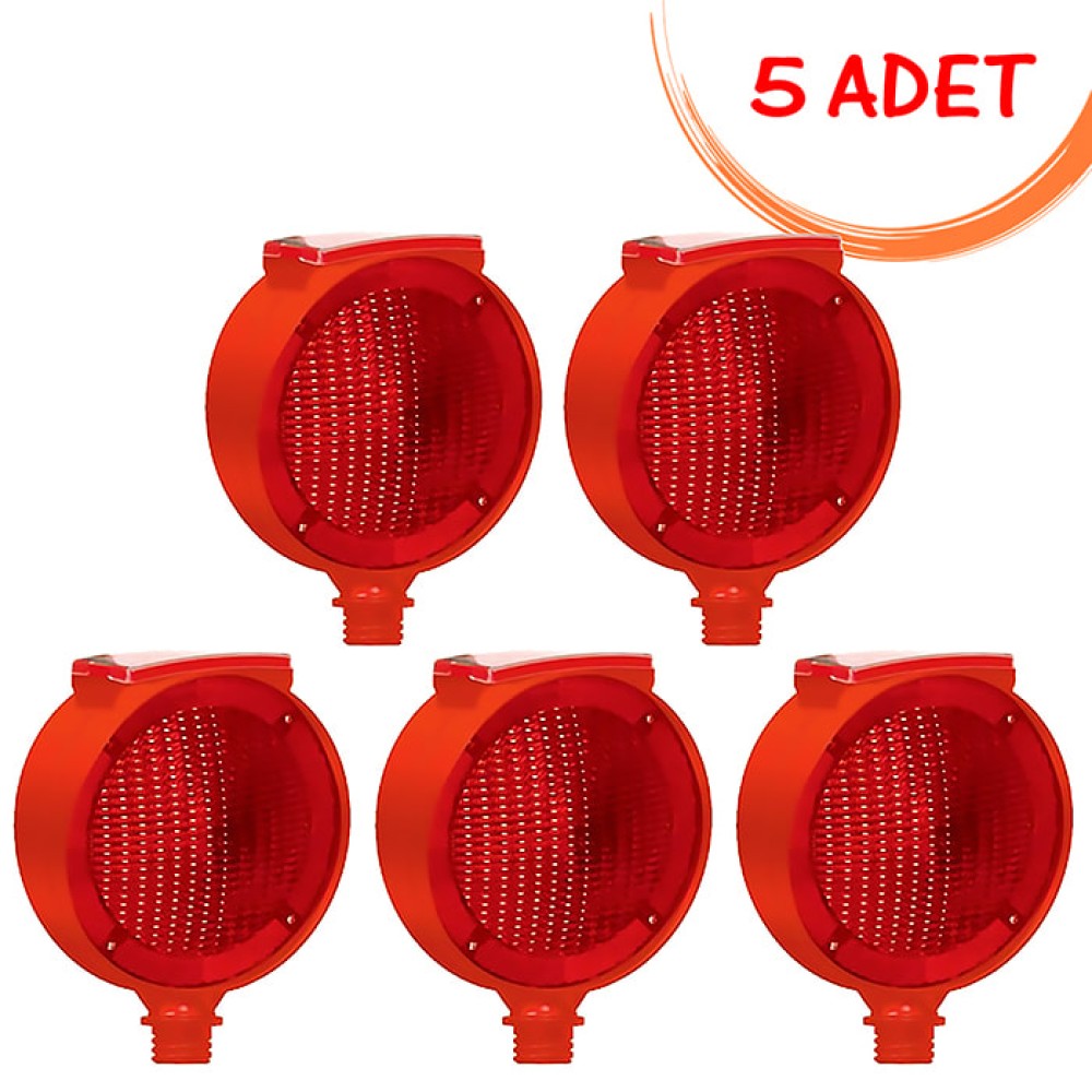 Solar Warning Flasher Lamp (Red) Evelux 11816 FL K (5 PIECE)