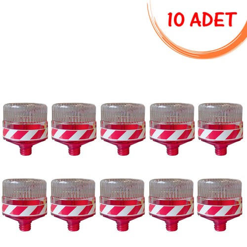 Solar Warning Flasher Lamp Red Evelux 11817 FL K (10 PIECE)