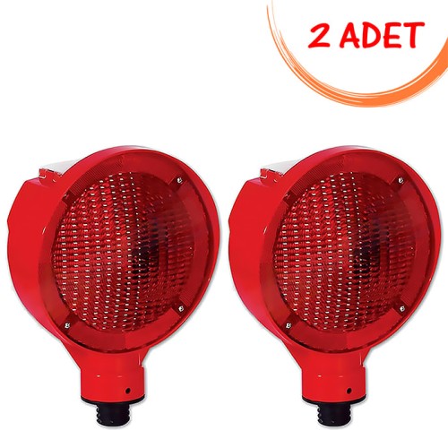 Solar Warning Flasher Lamp (Red) Evelux 11827 FL K (2 PIECE)