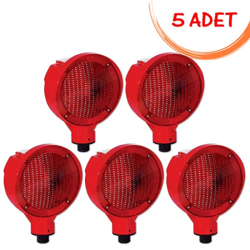 Solar Warning Flasher Lamp (Red) Evelux 11827 FL K (5 PIECE)