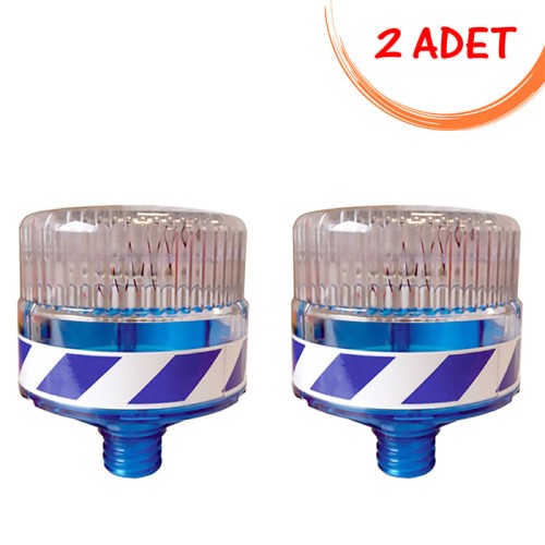 Solar Warning Flasher Lamp Blue Evelux 11821 FL M (2 PIECE)