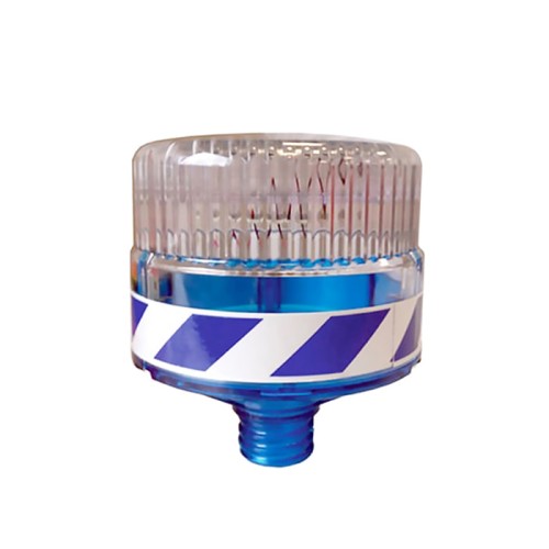 Solar Warning Flasher Lamp Blue Evelux 11821 FL M