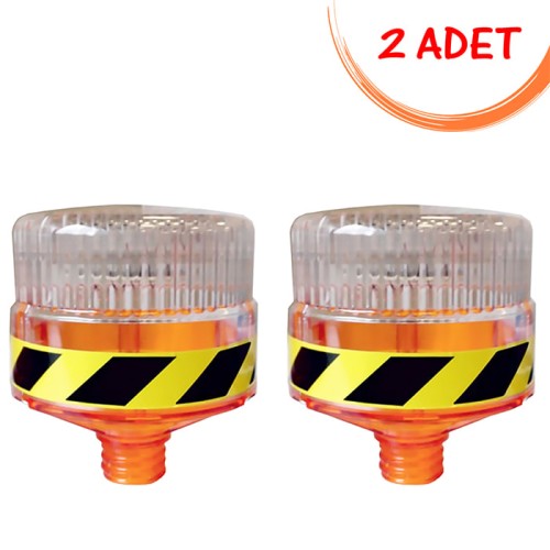 Solar Warning Flasher Lamp Yellow Evelux 11819 FL S (2 PIECE)