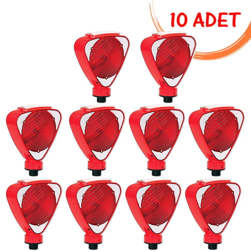 Solar Triangle Flasher (Red) Evelux 11813 FL K (10  PIECE)