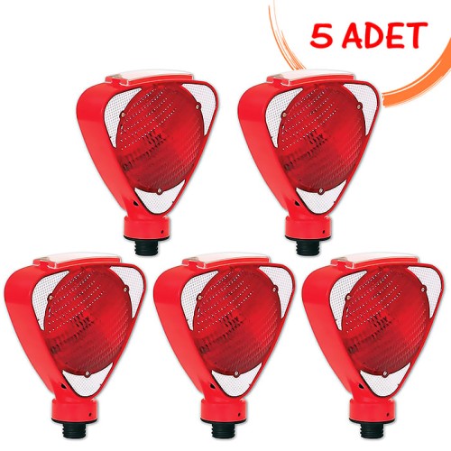 Solar Triangle Flasher (Red) Evelux 11813 FL K (5 PIECE)