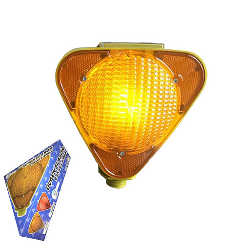 Solar Triangle Flasher with Solar Led (Yellow)