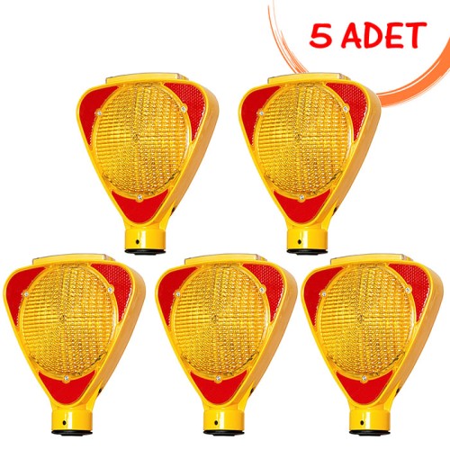 Solar Triangle Flasher (Yellow) Evelux 11811 FL S (5 PIECE)