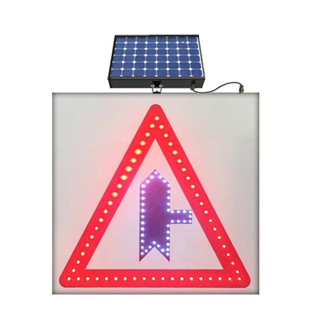 Solar Energy Led Main Road Secondary Road Right Traffic Sign T-22b