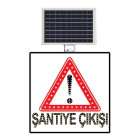 Solar Energy Led Attention Construction Site Exit Traffic Sign