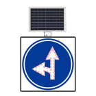 Solar Energy Led Forward and Left Mandatory Directional Traffic Sign TT-35e