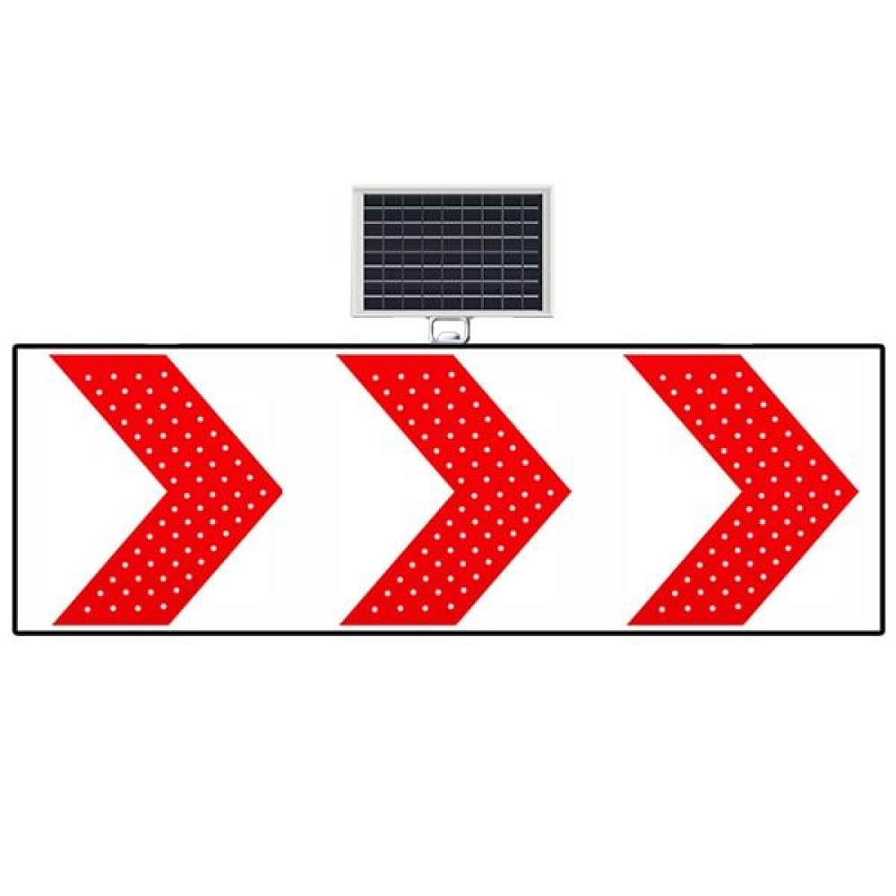 Solar Energy Led Dangerous Bend Right Side Traffic Sign ST 1456