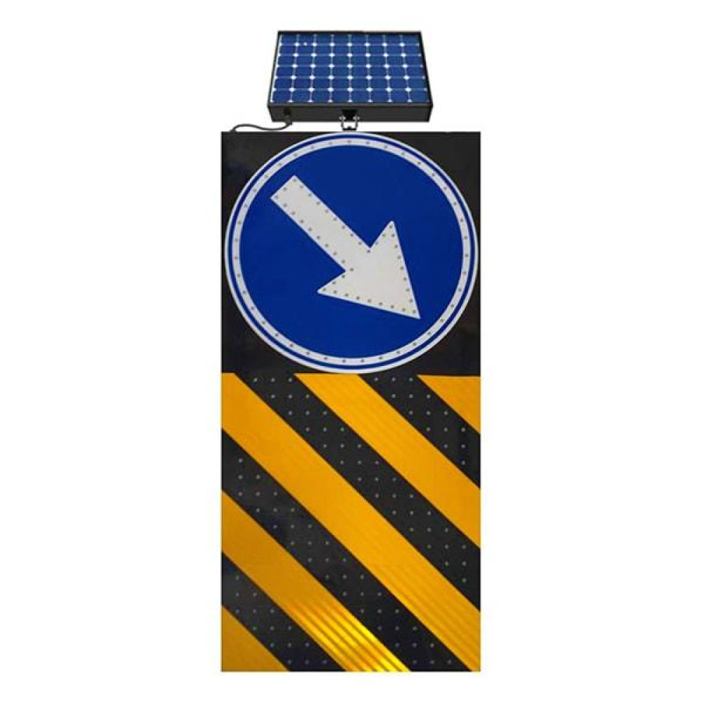 Drive Right with Solar Energy Led Additional Traffic Sign at the Head of the Refuge T-34b