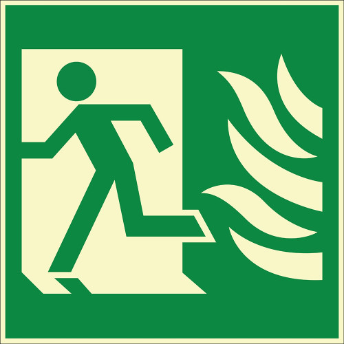 Phosphorescent Emergency Exit Left Running Sign Sign Sign Sticker EF1996