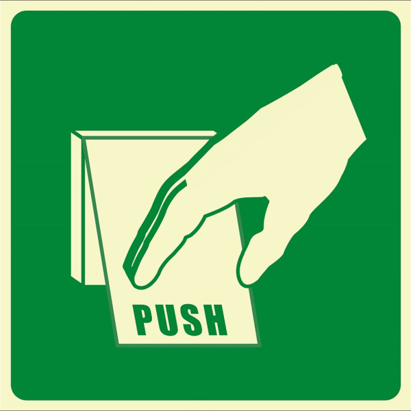 Push The Plate To Open The Phosphorescent Sign Board Sign Label PF1028