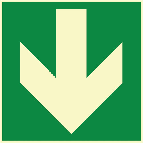 Phosphorescent Downward Arrow Sign Sign Sign Label EF2005