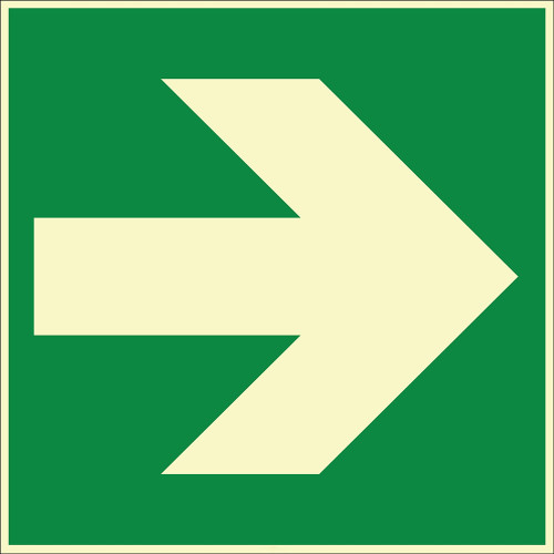 Phosphorescent Right Direction Arrow Sign Sign Sign Label EF2008