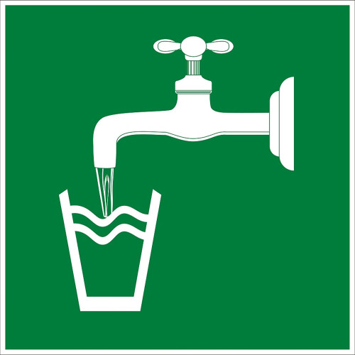 Drinking Water Sign Sign Sign Sticker EF2904