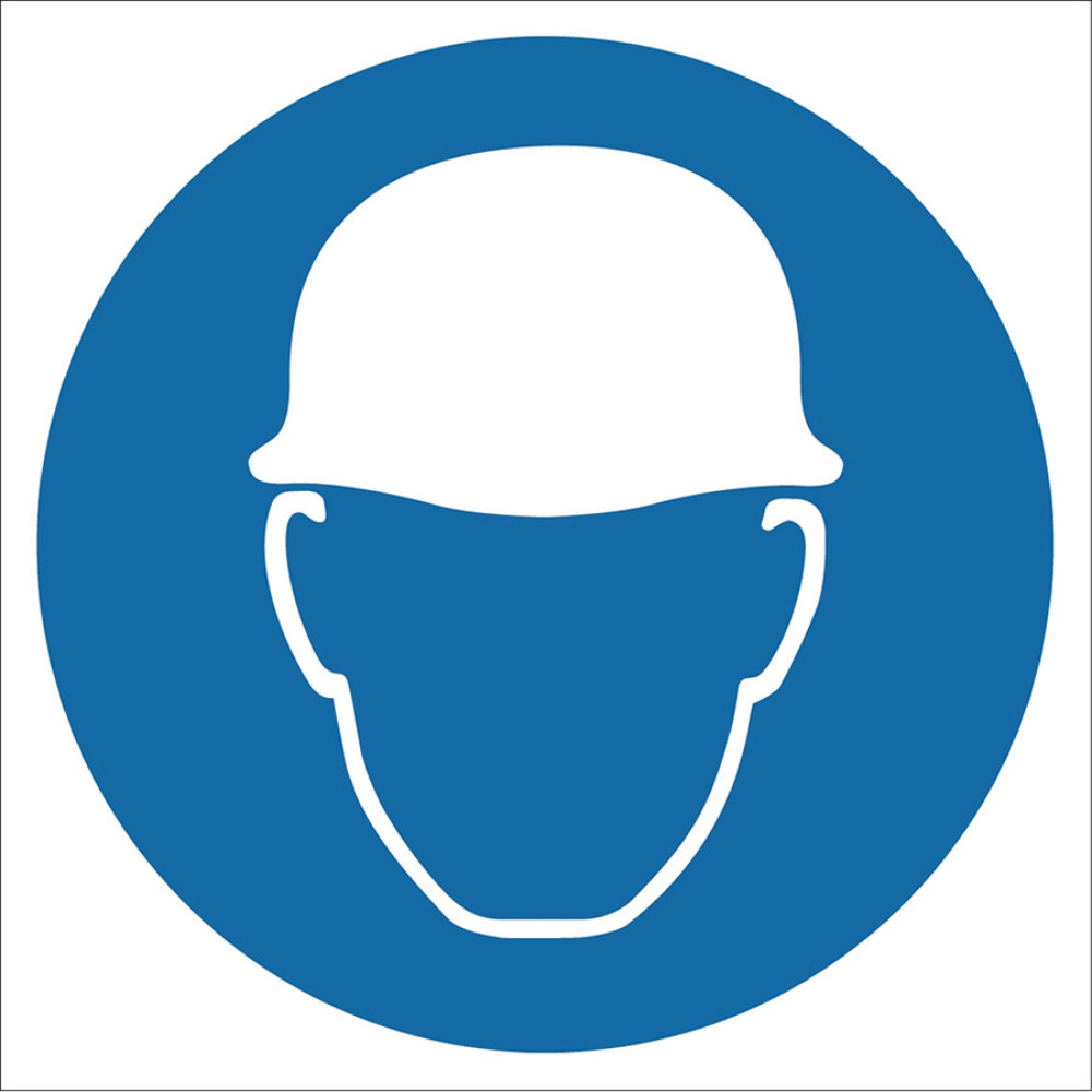 Hard Hat Sign Board Signage Label EF1696