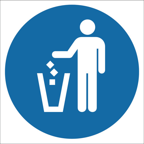 Put The Garbage In The Trash Sign Board Sign Sticker EF1840