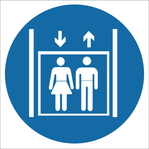 Staff Elevator Sign Board Signage Sticker EF2636